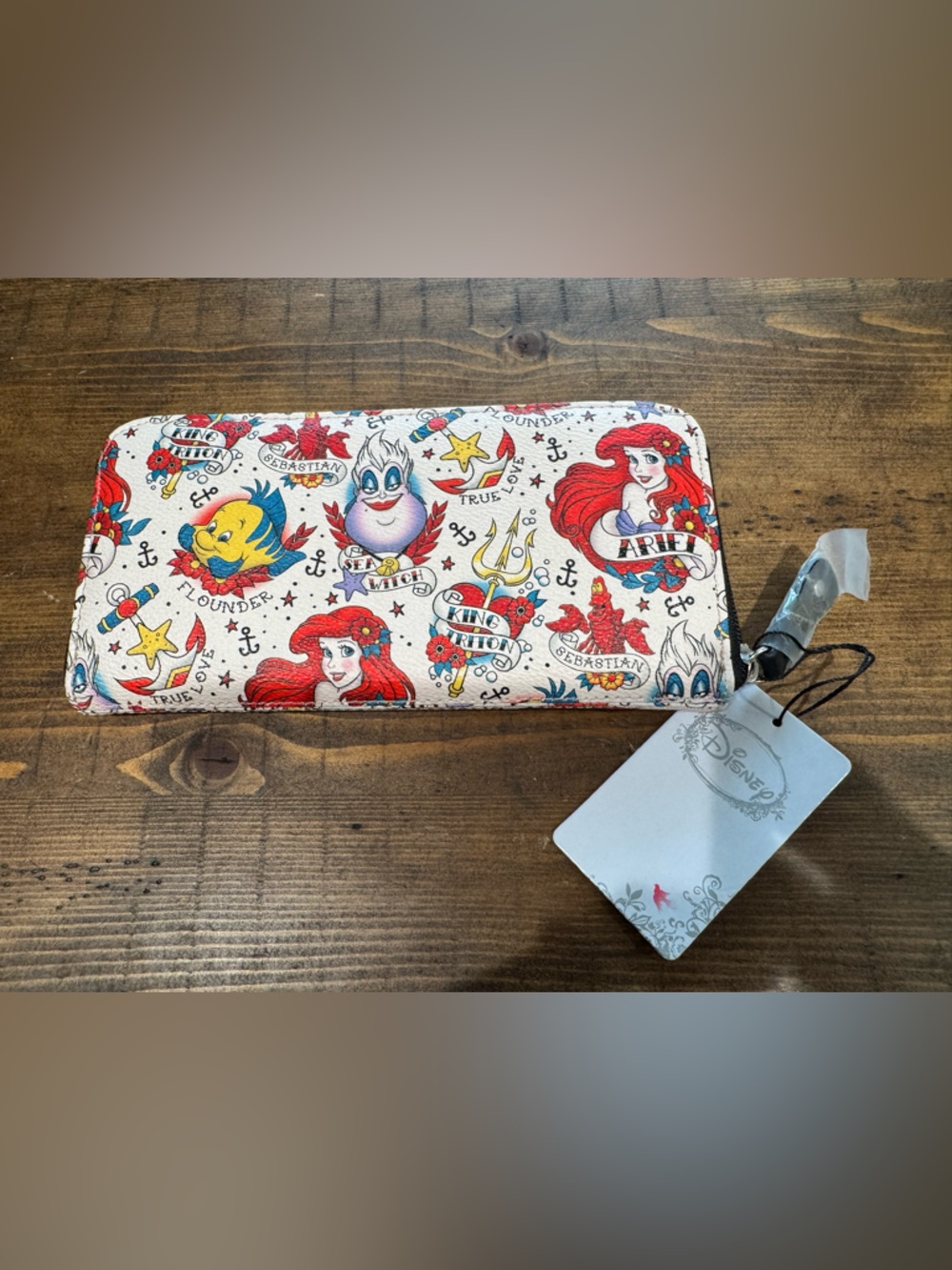 NWT Disney x Loungefly The Little Mermaid Zip Wallet - Multicolor - Picture 2 of 3